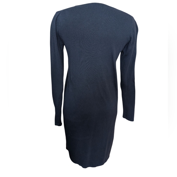 Boden Navy Blue Cotton/Cashmere Blend Knit Sweater Dress Size 8 - Picture 6 of 10